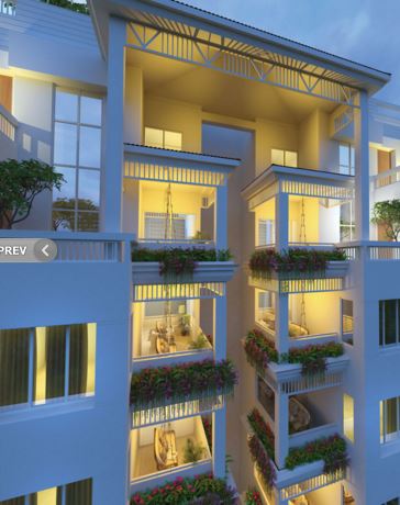 3D Elevation of real estate project Greenfields located at Bhayli, Vadodara, Gujarat