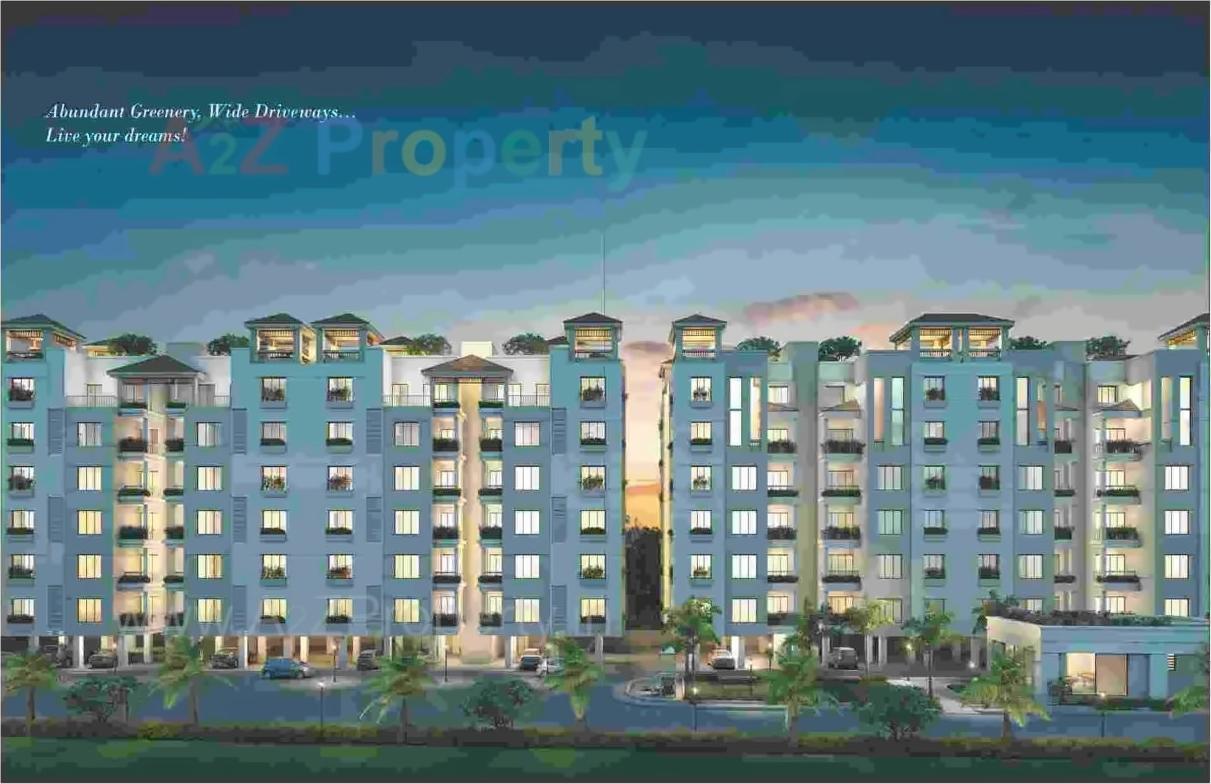 3D Elevation of real estate project Greenfields located at Bhayli, Vadodara, Gujarat