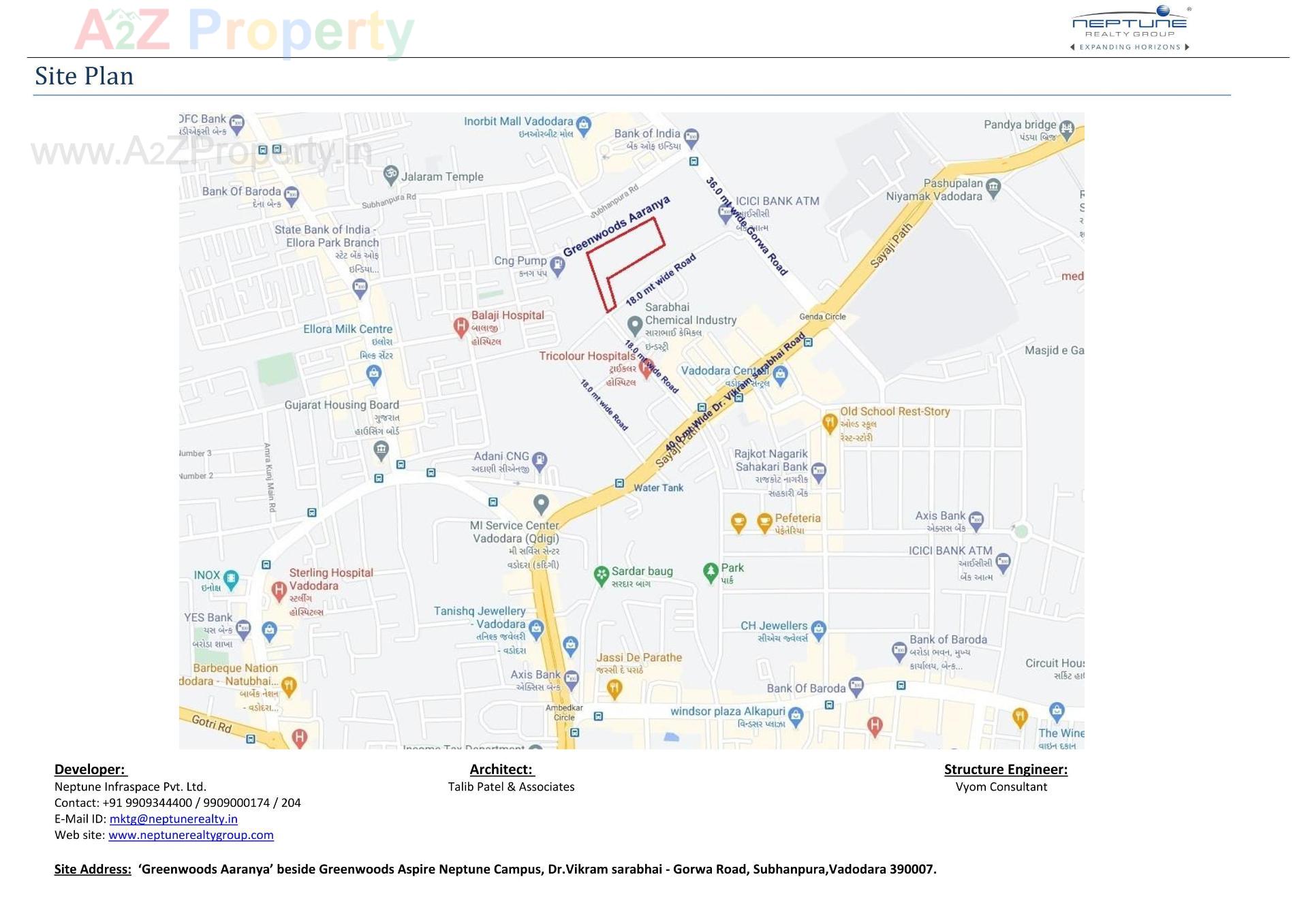  of real estate project Greenwoods Aaranya located at Subhanpura, Vadodara, Gujarat