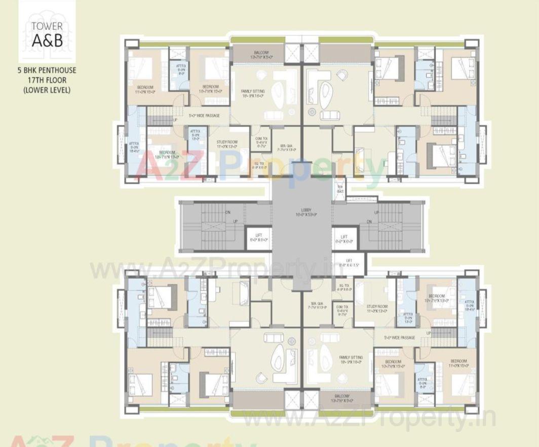 Layout of real estate project Greenwoods Aaranya located at Subhanpura, Vadodara, Gujarat