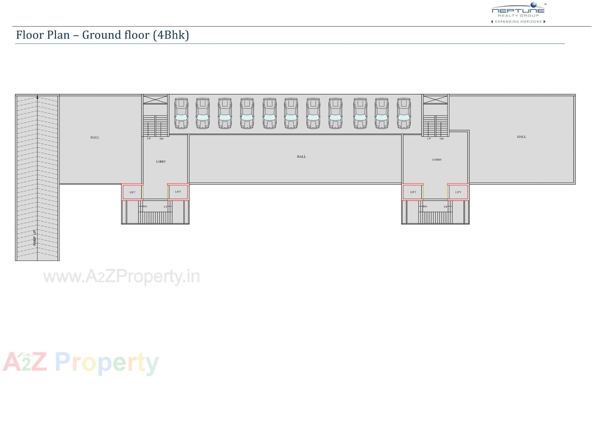 Layout of real estate project Greenwoods Aaranya located at Subhanpura, Vadodara, Gujarat