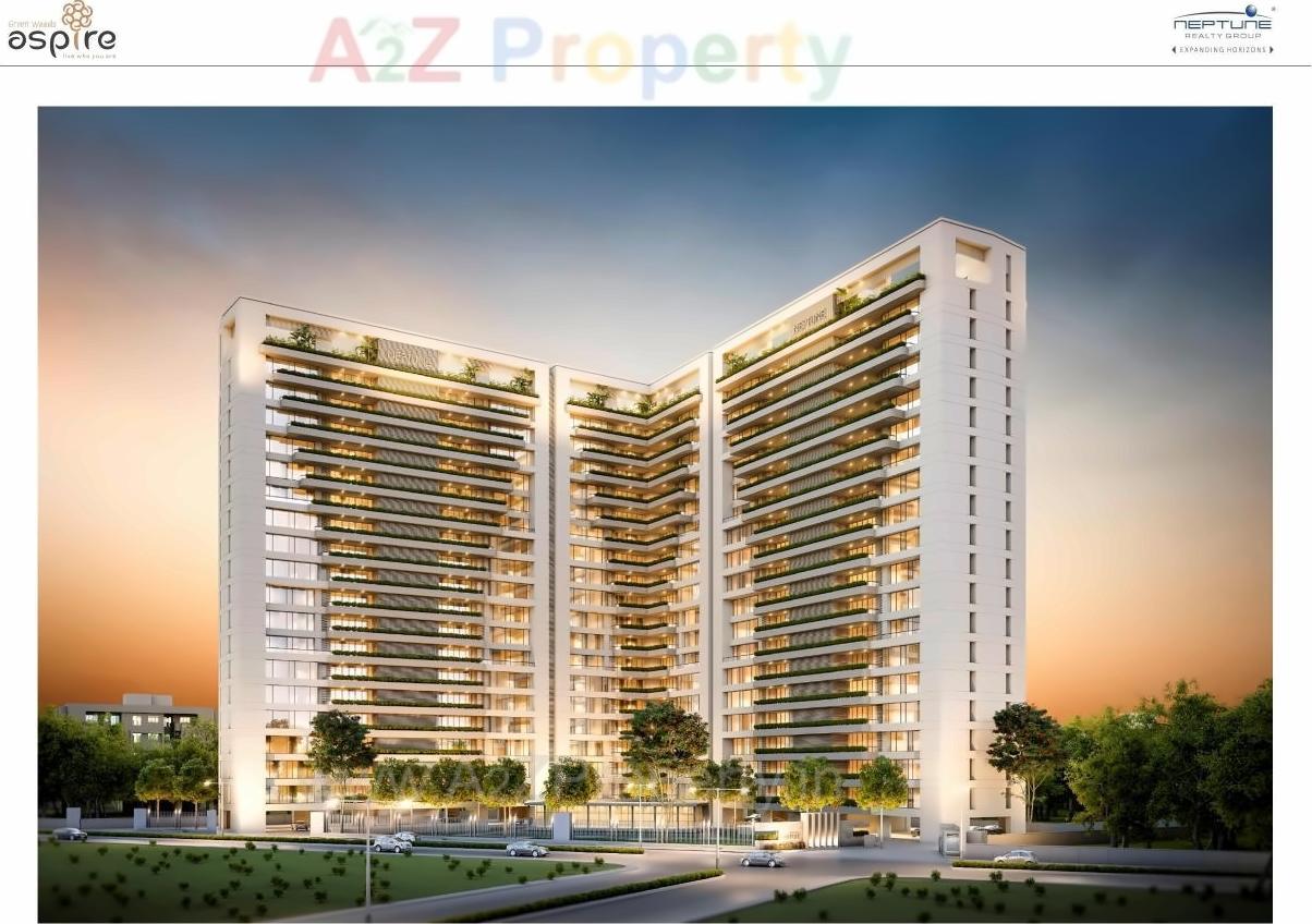 3D Elevation of real estate project Greenwoods Aspire located at Subhanpura, Vadodara, Gujarat