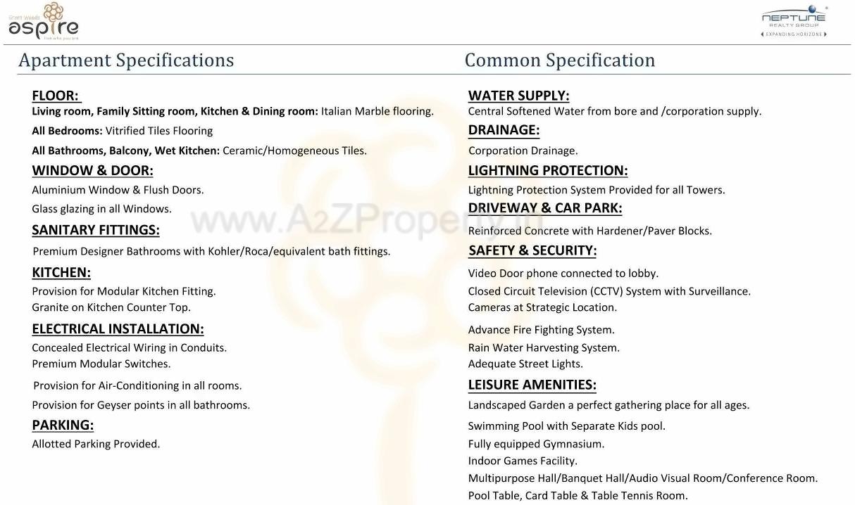  of real estate project Greenwoods Aspire located at Subhanpura, Vadodara, Gujarat