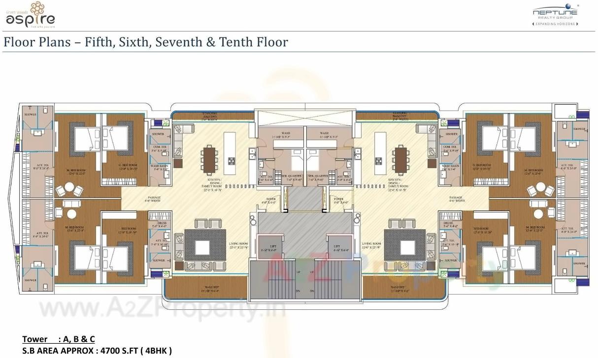 Layout of real estate project Greenwoods Aspire located at Subhanpura, Vadodara, Gujarat