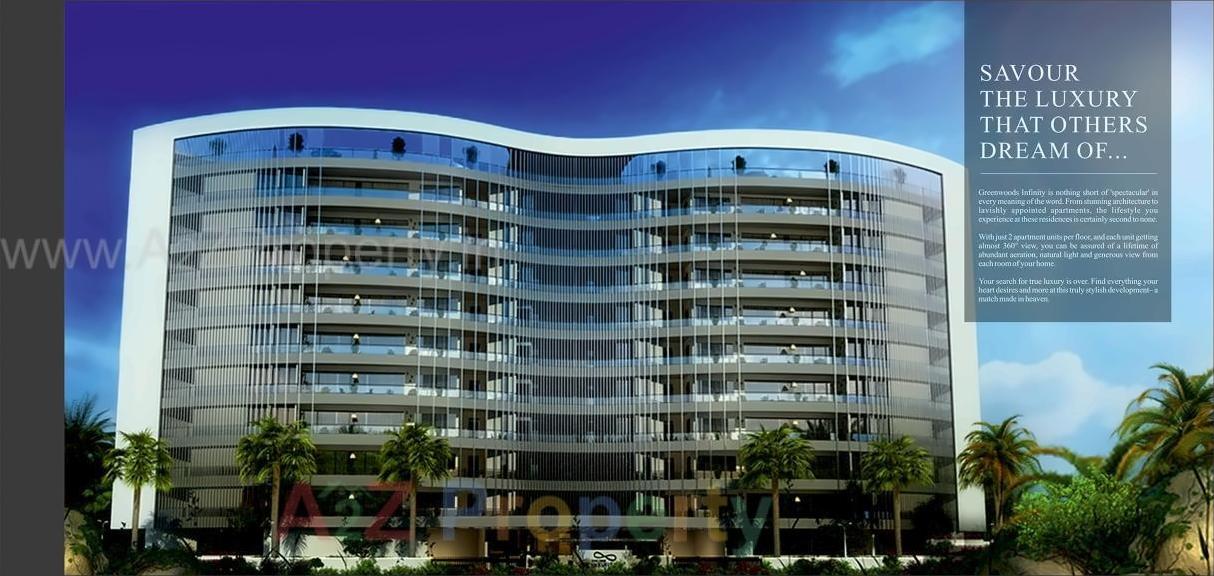 3D Elevation of real estate project Greenwoods Infinity located at Khanpur, Vadodara, Gujarat