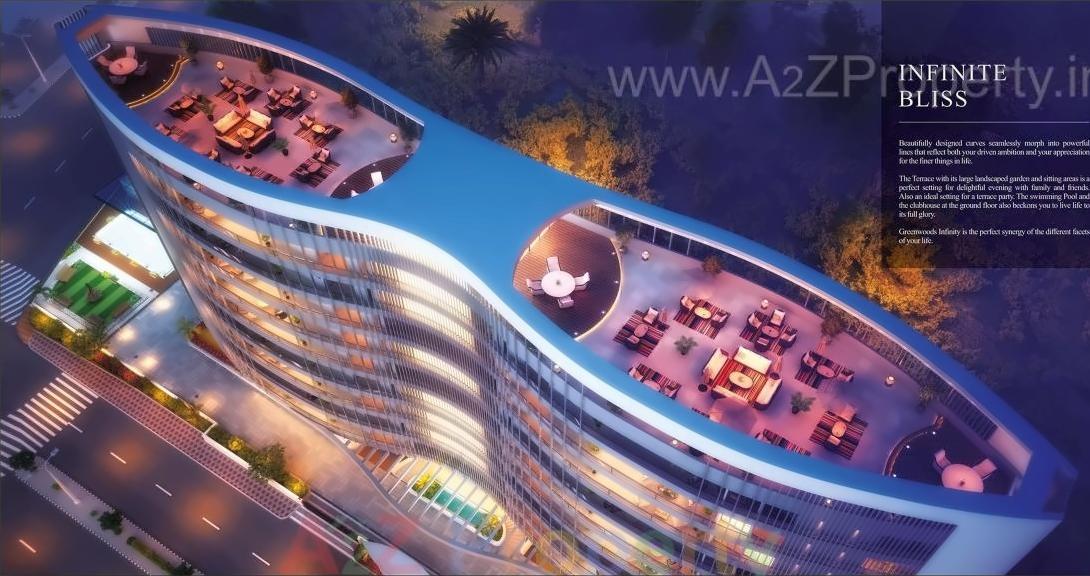 3D Elevation of real estate project Greenwoods Infinity located at Khanpur, Vadodara, Gujarat