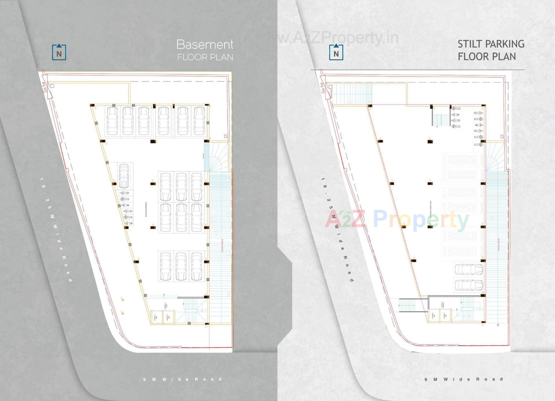Layout of real estate project H R Palacio located at Akota, Vadodara, Gujarat