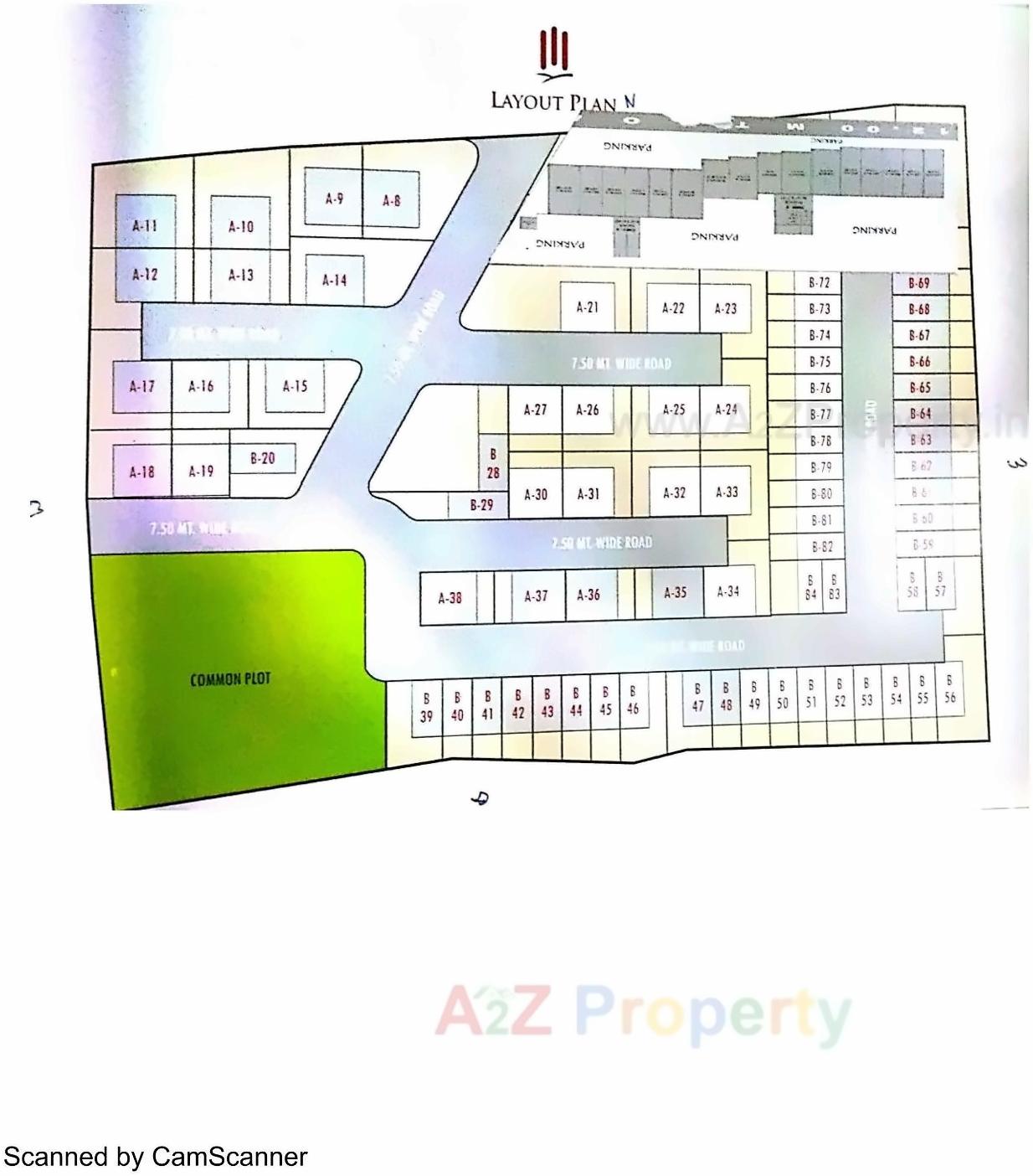Layout of real estate project Haji Park located at Padra, Vadodara, Gujarat