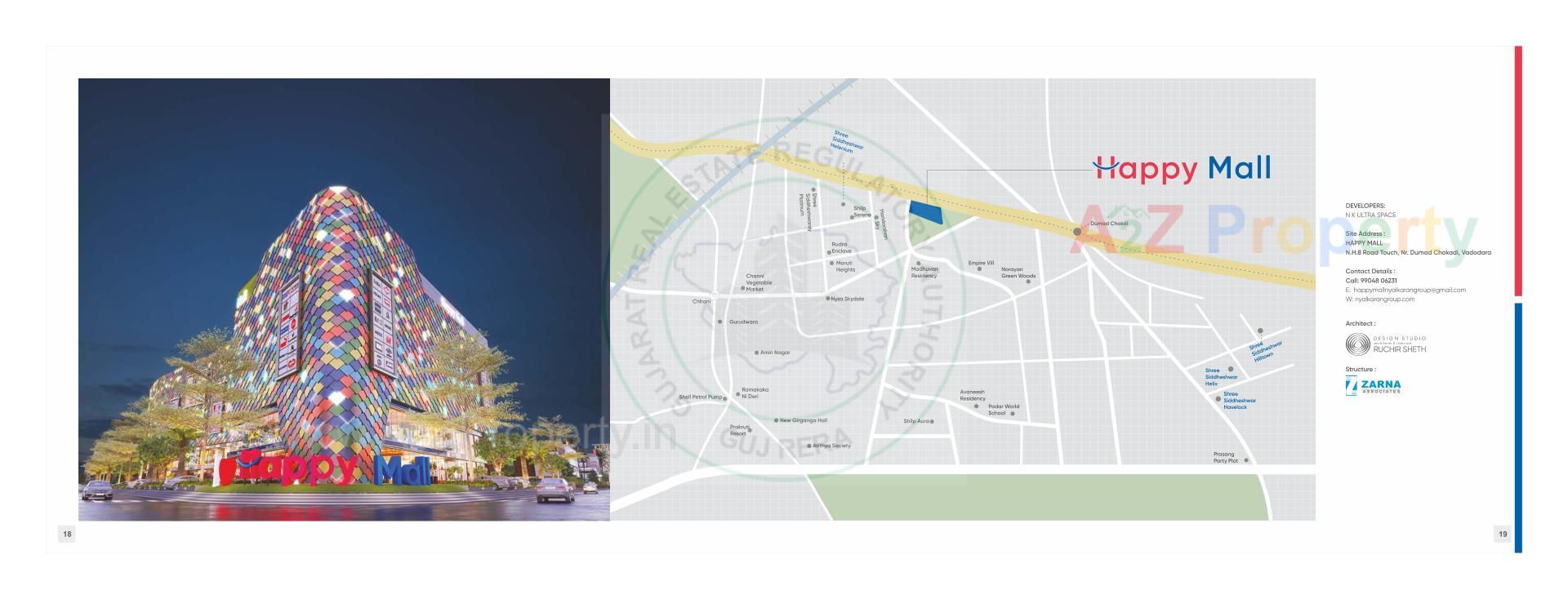  of real estate project Happy Mall located at Dumad, Vadodara, Gujarat