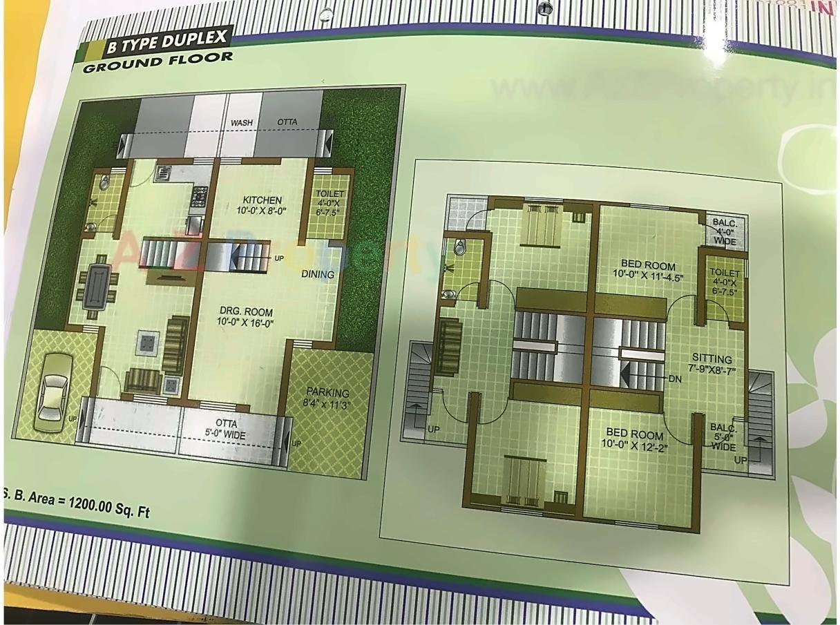 Layout of real estate project Hari Darshan Duplex located at Bill, Vadodara, Gujarat
