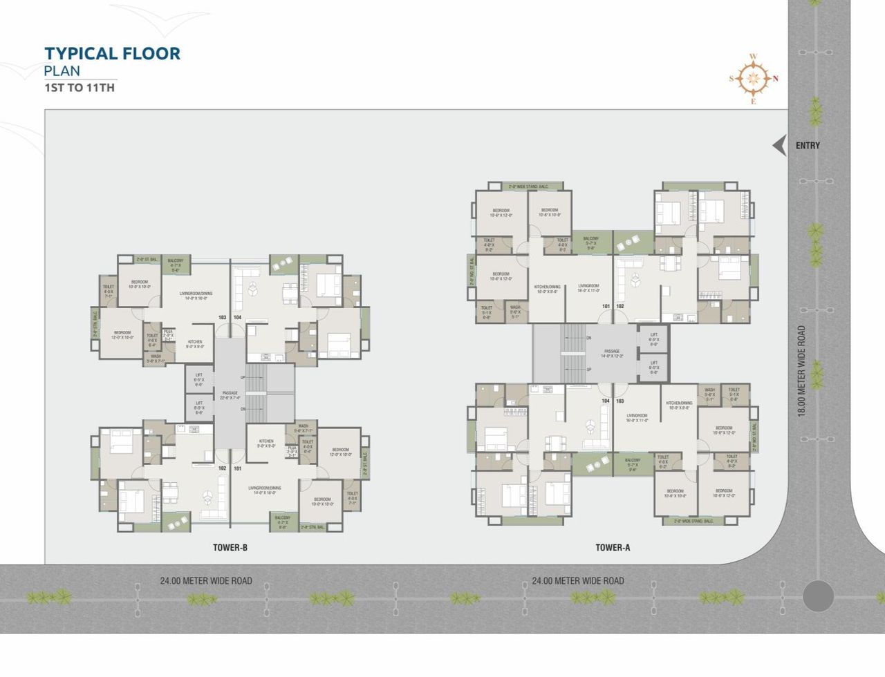 Layout of real estate project Hari Darshan Sky located at Chhani, Vadodara, Gujarat