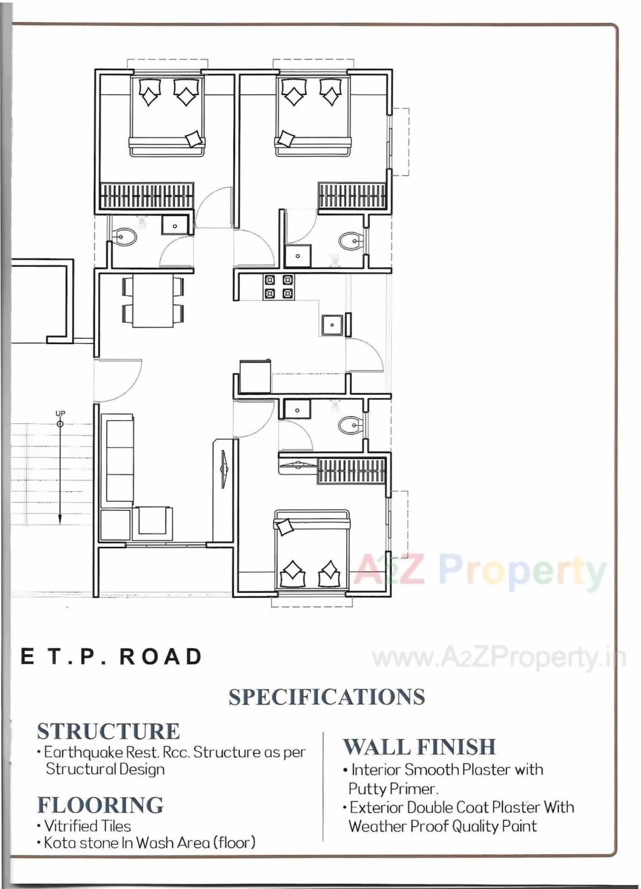 Layout of real estate project Hari Om Elegance located at Tandalja, Vadodara, Gujarat