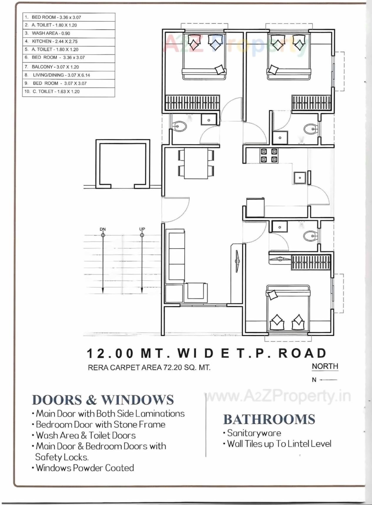Layout of real estate project Hari Om Elegance located at Tandalja, Vadodara, Gujarat
