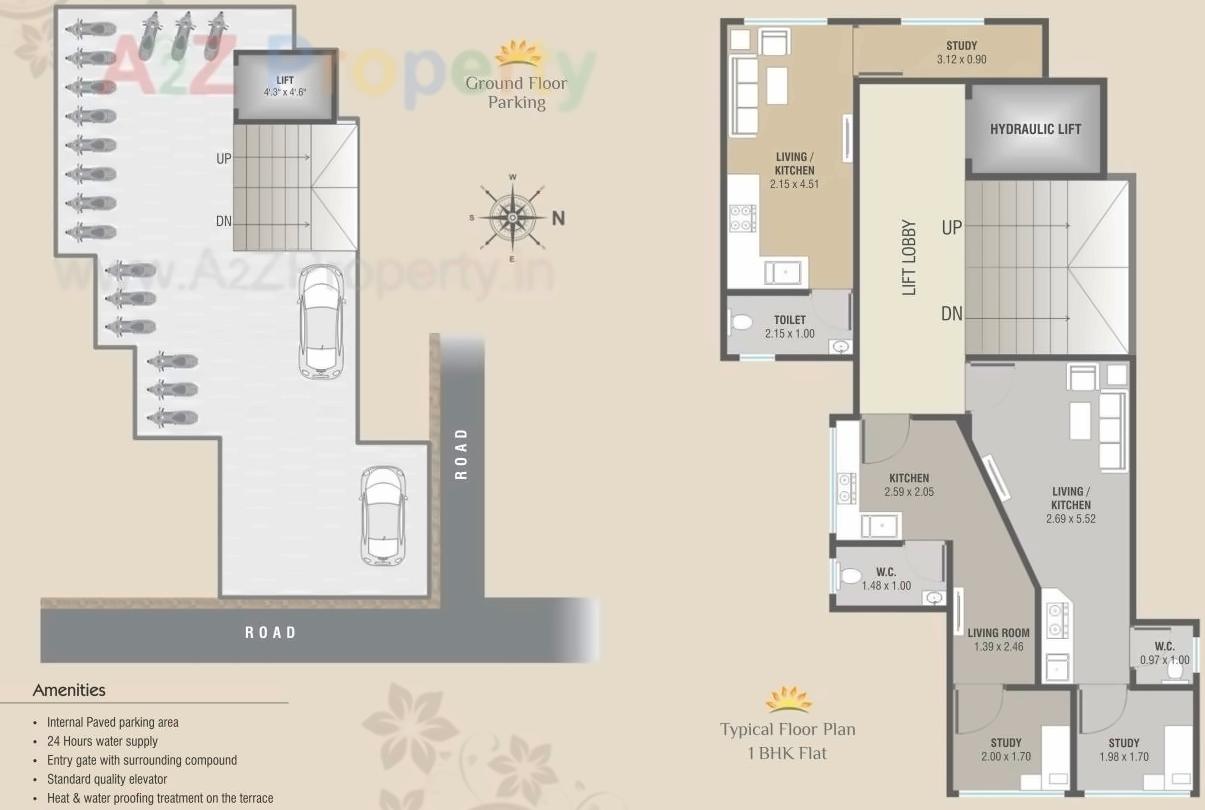 Layout of real estate project Harihar Heights located at Kasba, Vadodara, Gujarat