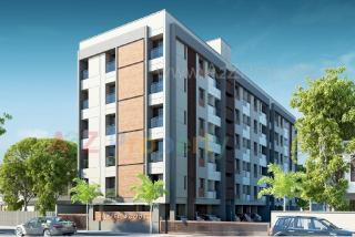 Elevation of real estate project Hazelwoods located at Vasna, Vadodara, Gujarat