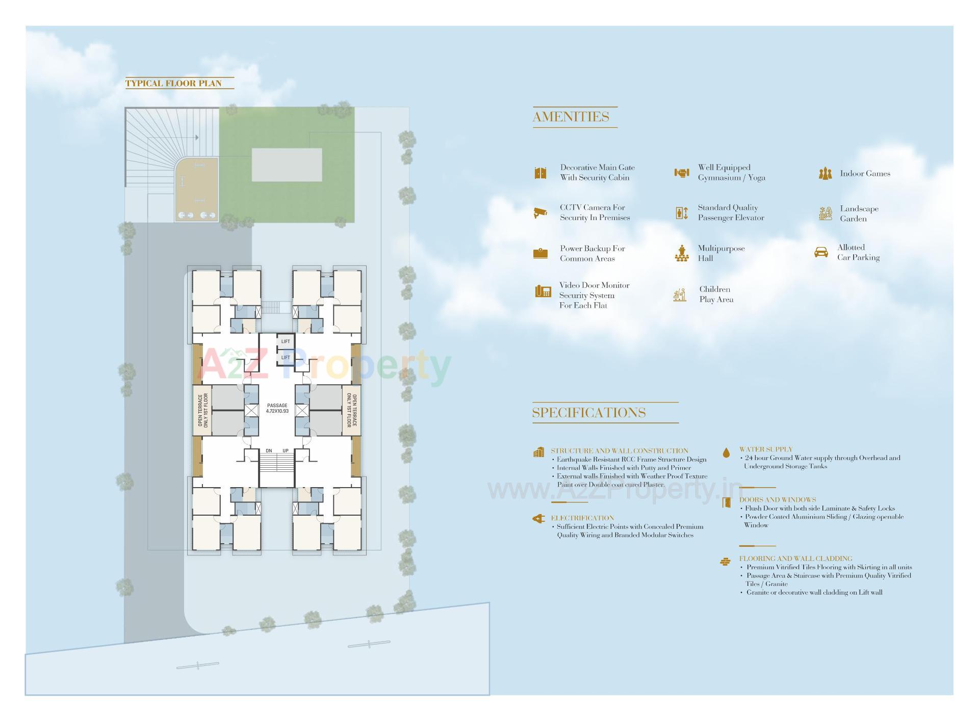 Layout of real estate project Heaven Crest located at Chhani, Vadodara, Gujarat