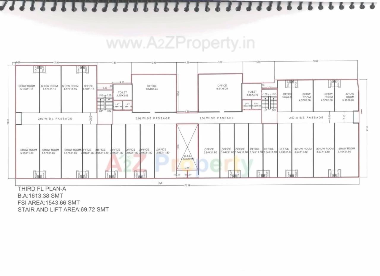 Layout of real estate project Heerranj Heights located at Gotri, Vadodara, Gujarat