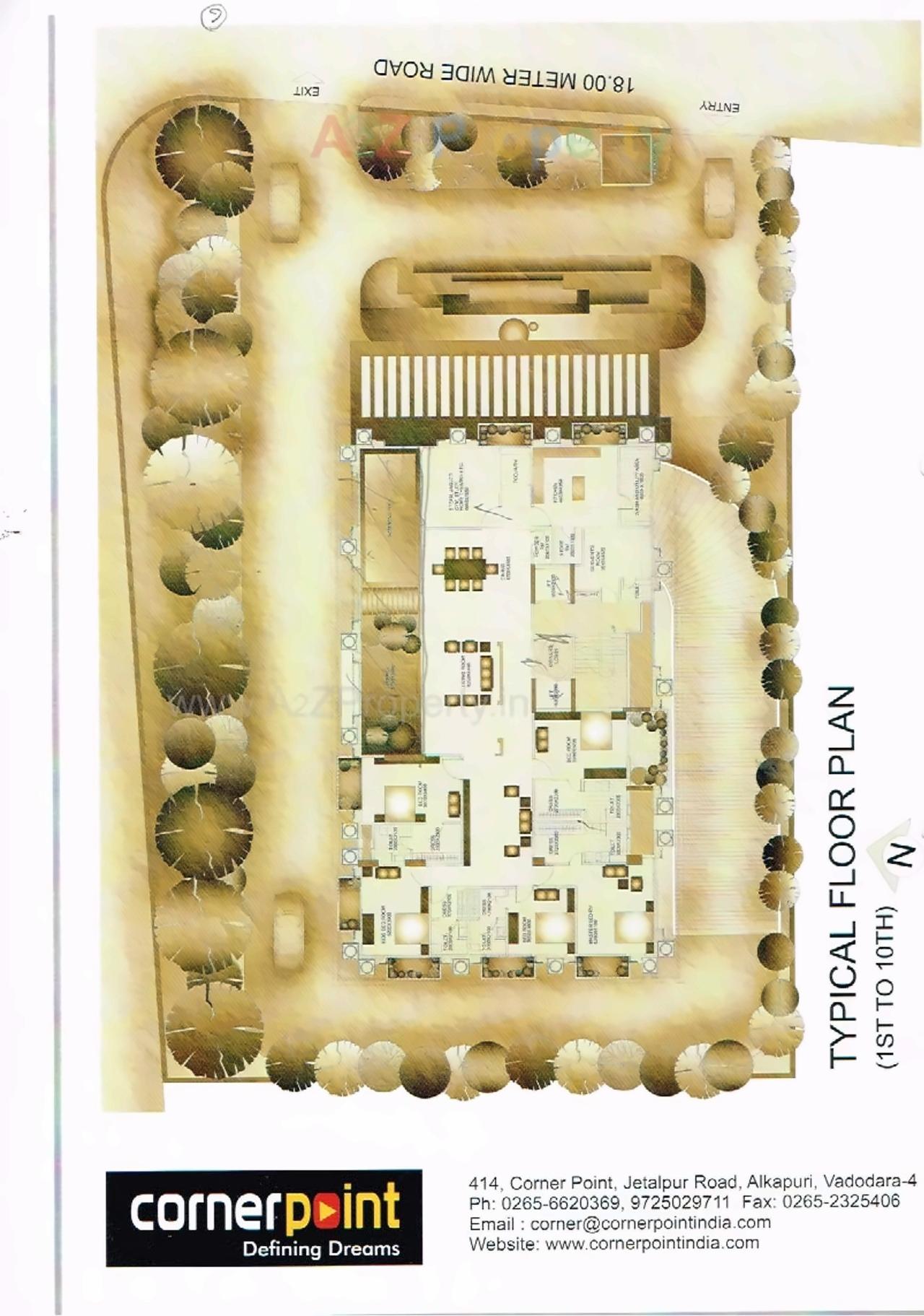 Layout of real estate project Heritage Corner located at Sevasi, Vadodara, Gujarat