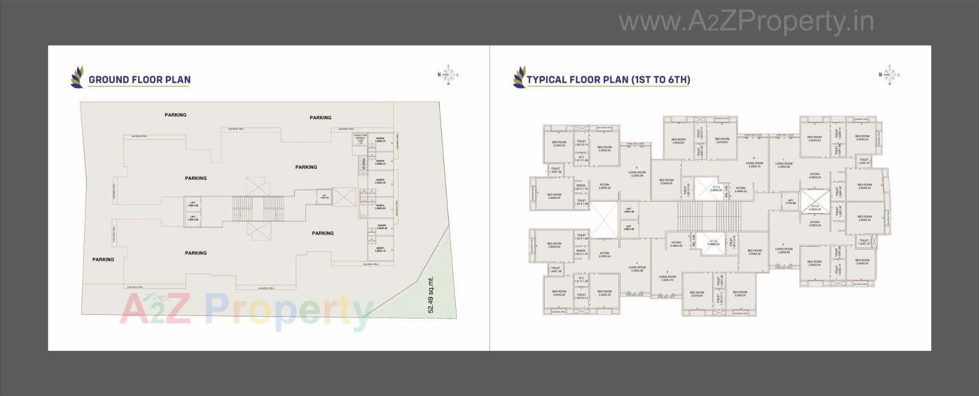 Layout of real estate project Heritage Square located at Kasba, Vadodara, Gujarat