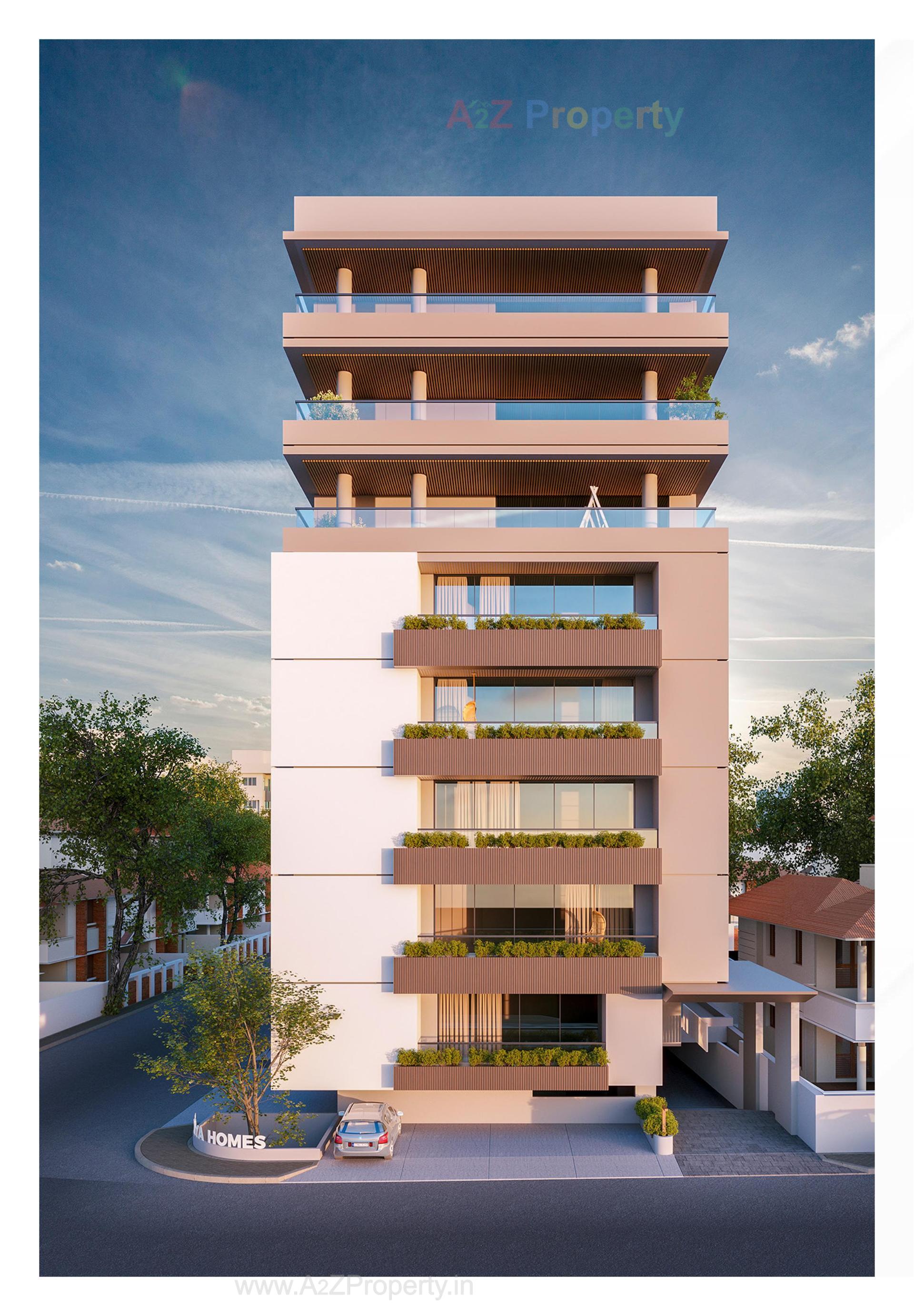 3D Elevation of real estate project Hiya Homes located at Manjalpur, Vadodara, Gujarat