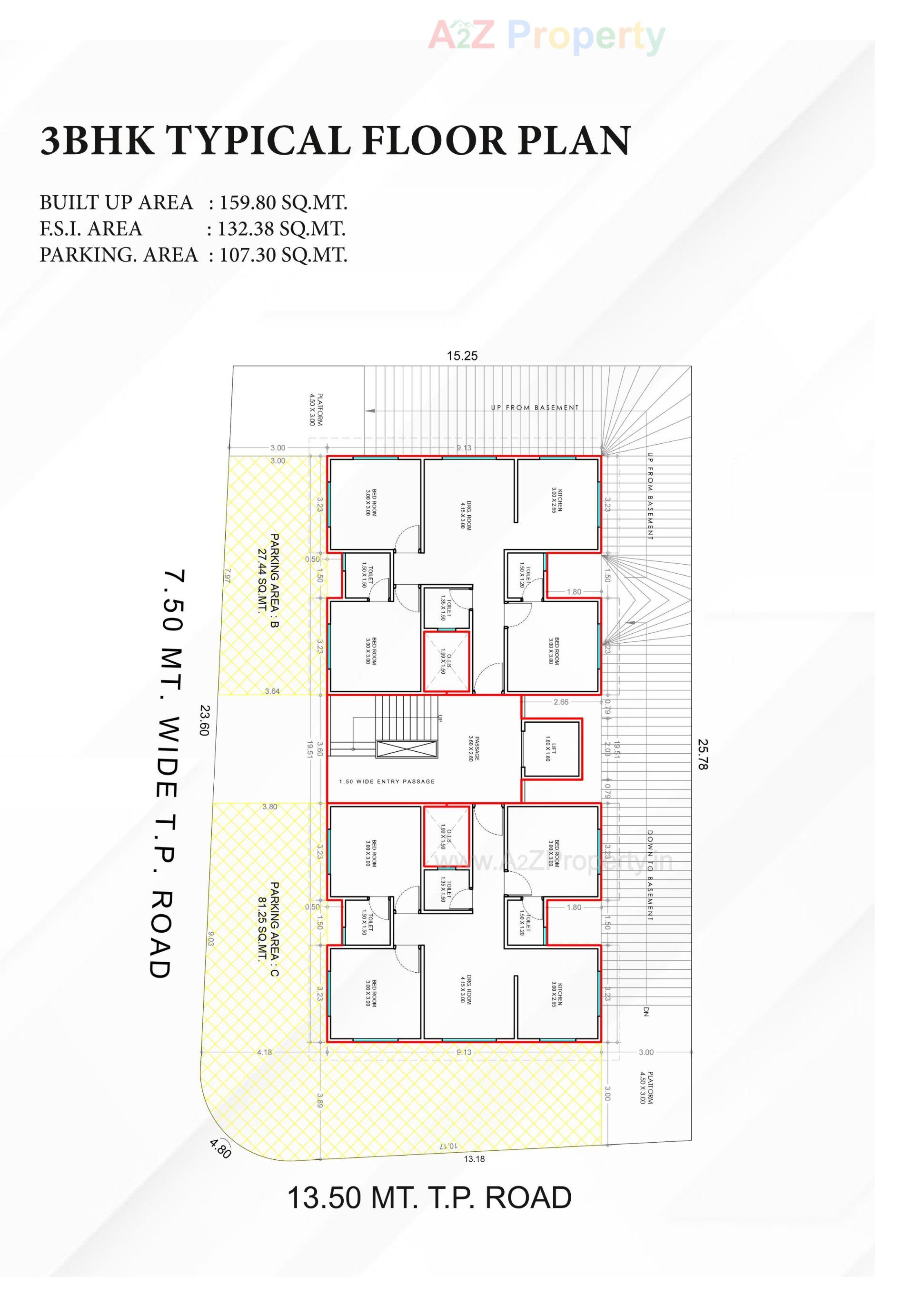 Layout of real estate project Hiya Homes located at Manjalpur, Vadodara, Gujarat