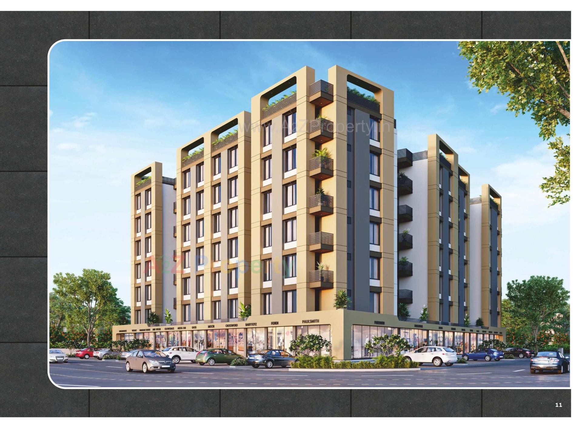 3D Elevation of real estate project Hyatt Residency located at Vadodara, Vadodara, Gujarat
