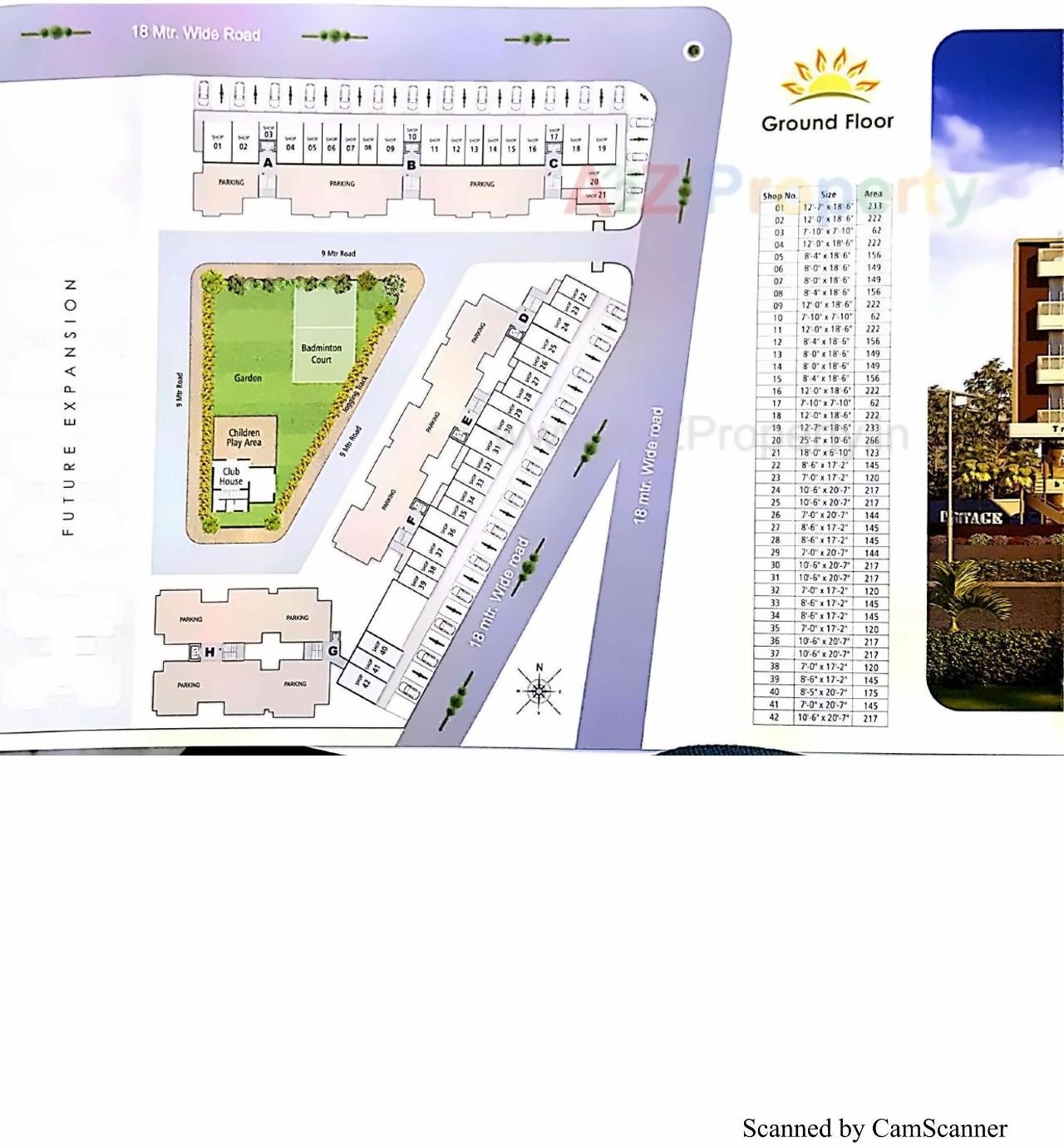 Layout of real estate project Indra Heritage located at Gorva, Vadodara, Gujarat