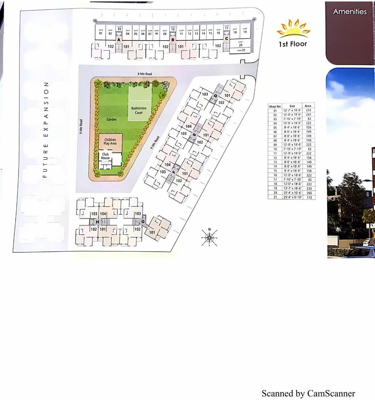 Layout of real estate project Indra Heritage located at Gorva, Vadodara, Gujarat