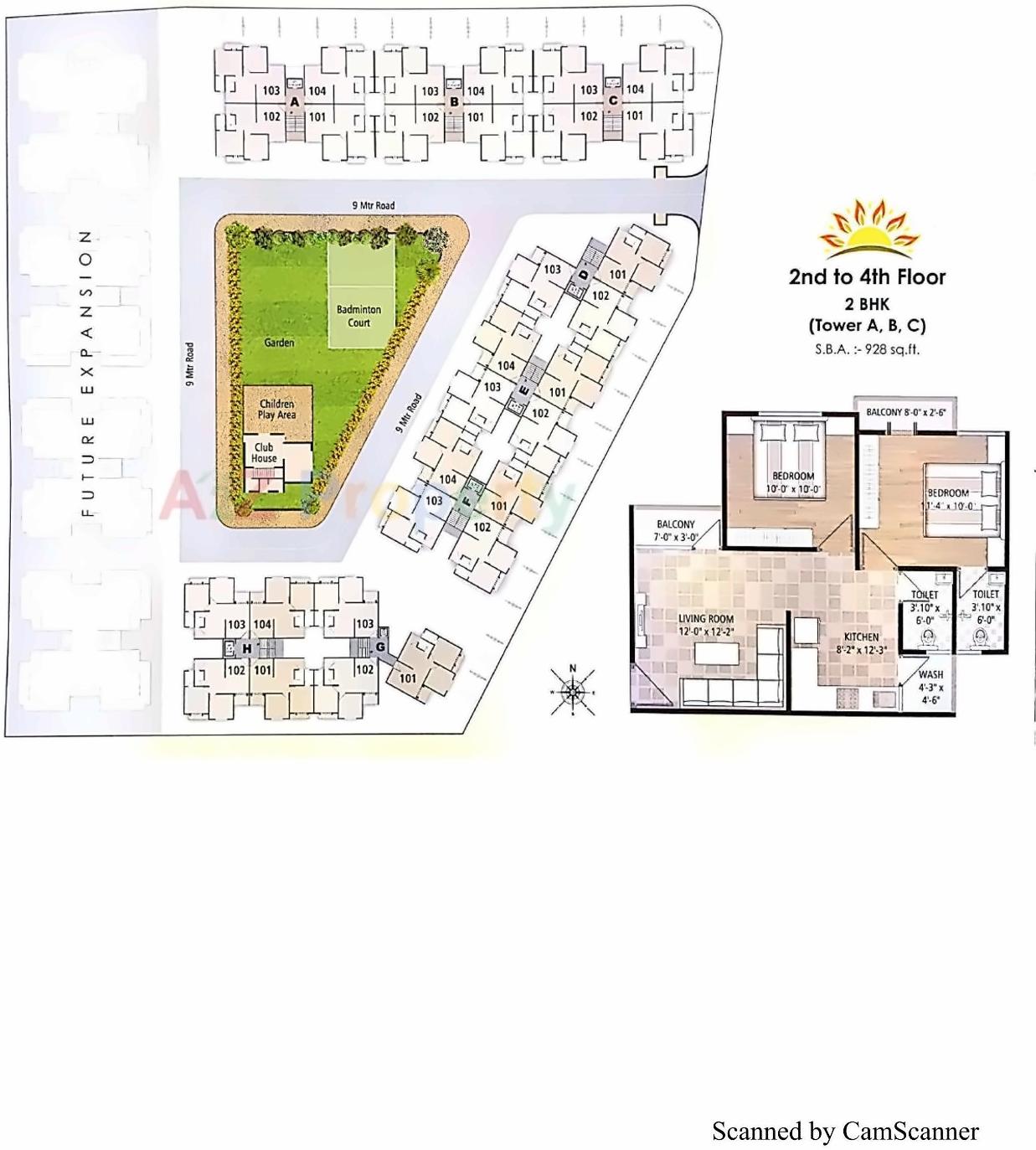 Layout of real estate project Indra Heritage located at Gorva, Vadodara, Gujarat