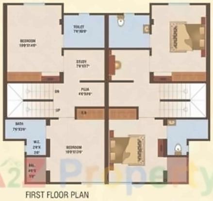 Layout of real estate project Indra Villa located at Bill, Vadodara, Gujarat