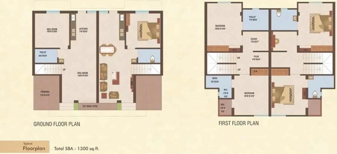 Layout of real estate project Indra Villa located at Bill, Vadodara, Gujarat