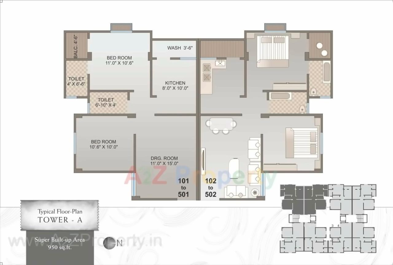 Layout of real estate project Indrabhavan located at Maretha, Vadodara, Gujarat