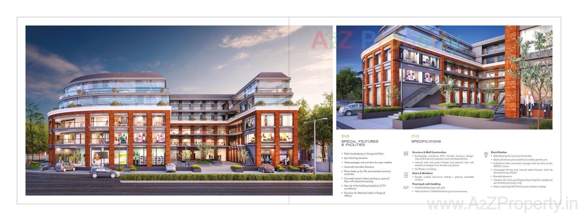 3D Elevation of real estate project Infinity Park located at Tandalja, Vadodara, Gujarat