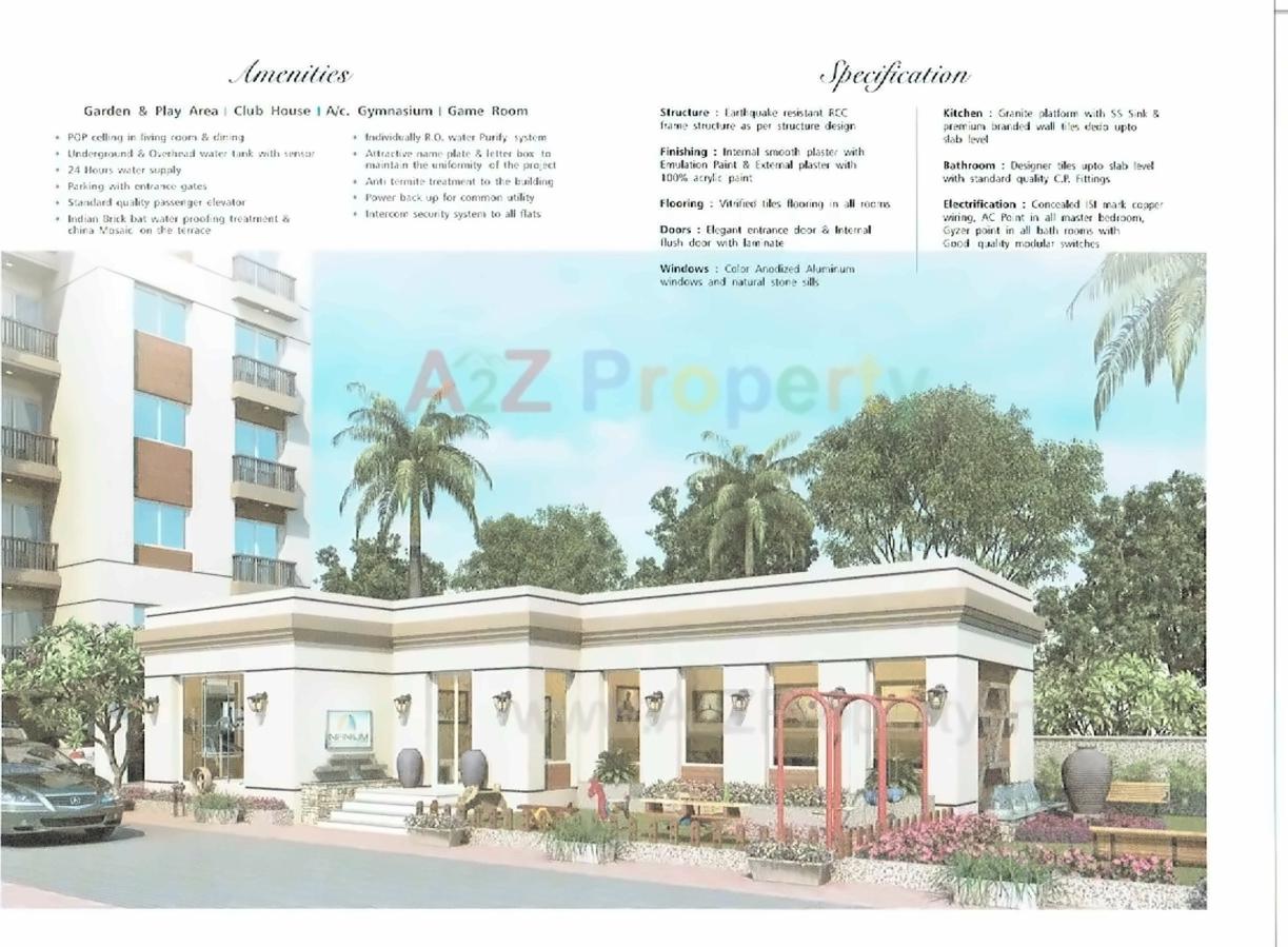 3D Elevation of real estate project Infinium located at Nizampura, Vadodara, Gujarat