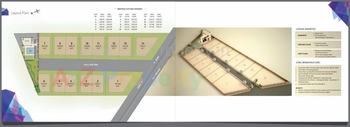 Layout of real estate project Iolite located at Sherkhi, Vadodara, Gujarat