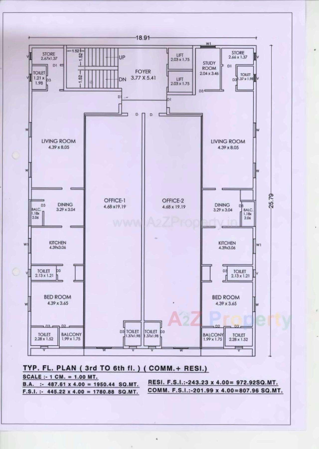 Layout of real estate project Ishaan located at Akota, Vadodara, Gujarat