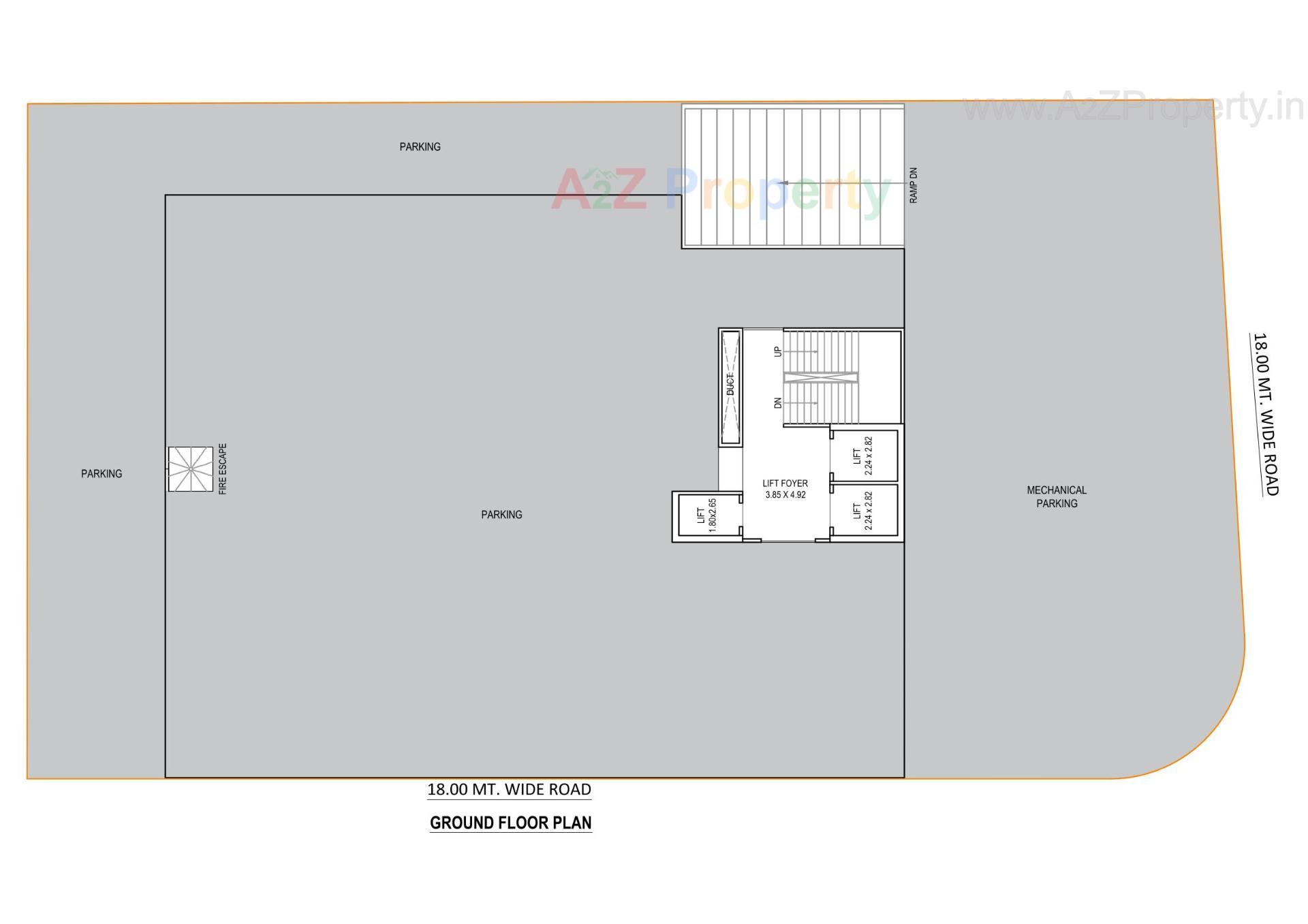 Layout of real estate project Ishan located at Subhanpura, Vadodara, Gujarat