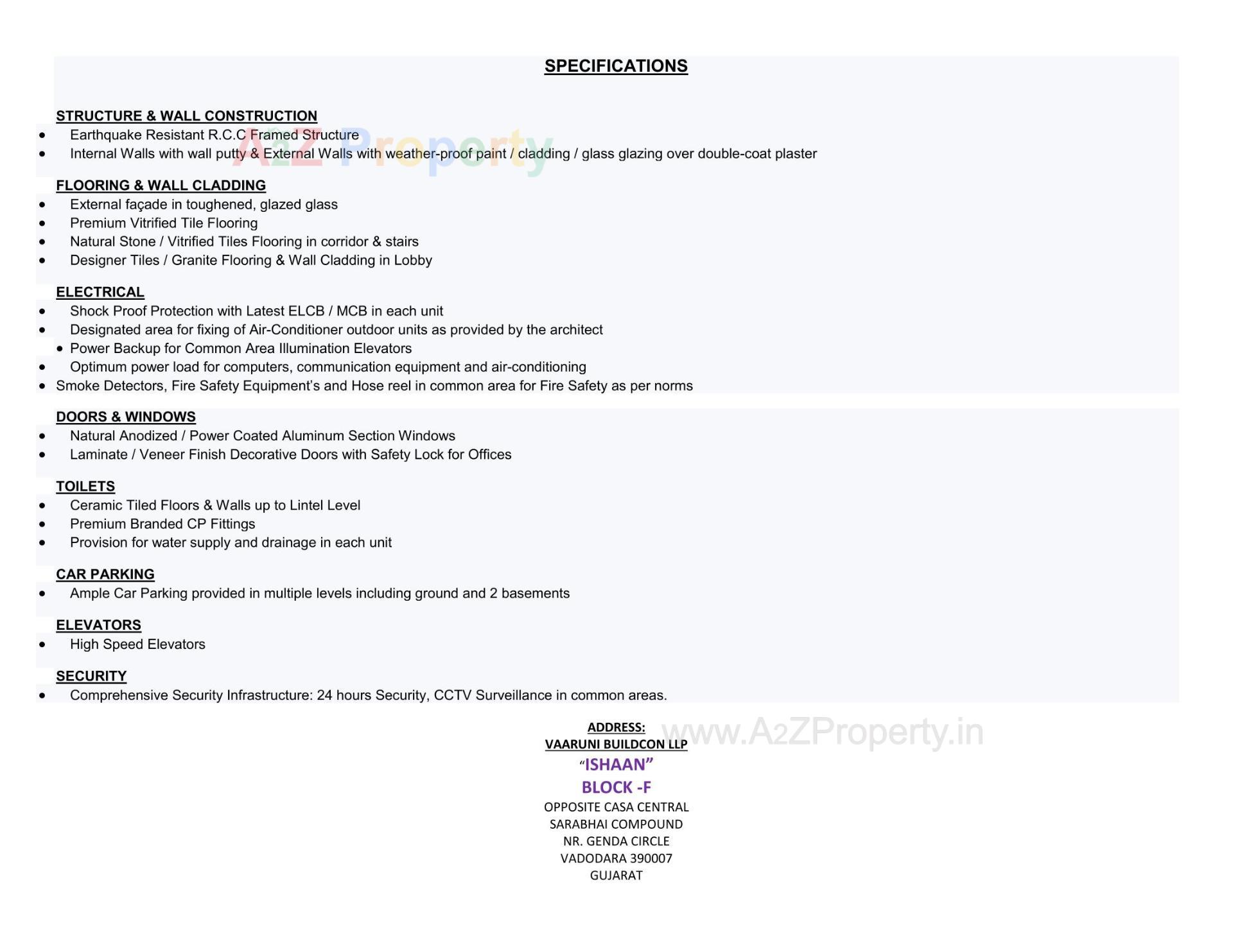  of real estate project Ishan located at Subhanpura, Vadodara, Gujarat