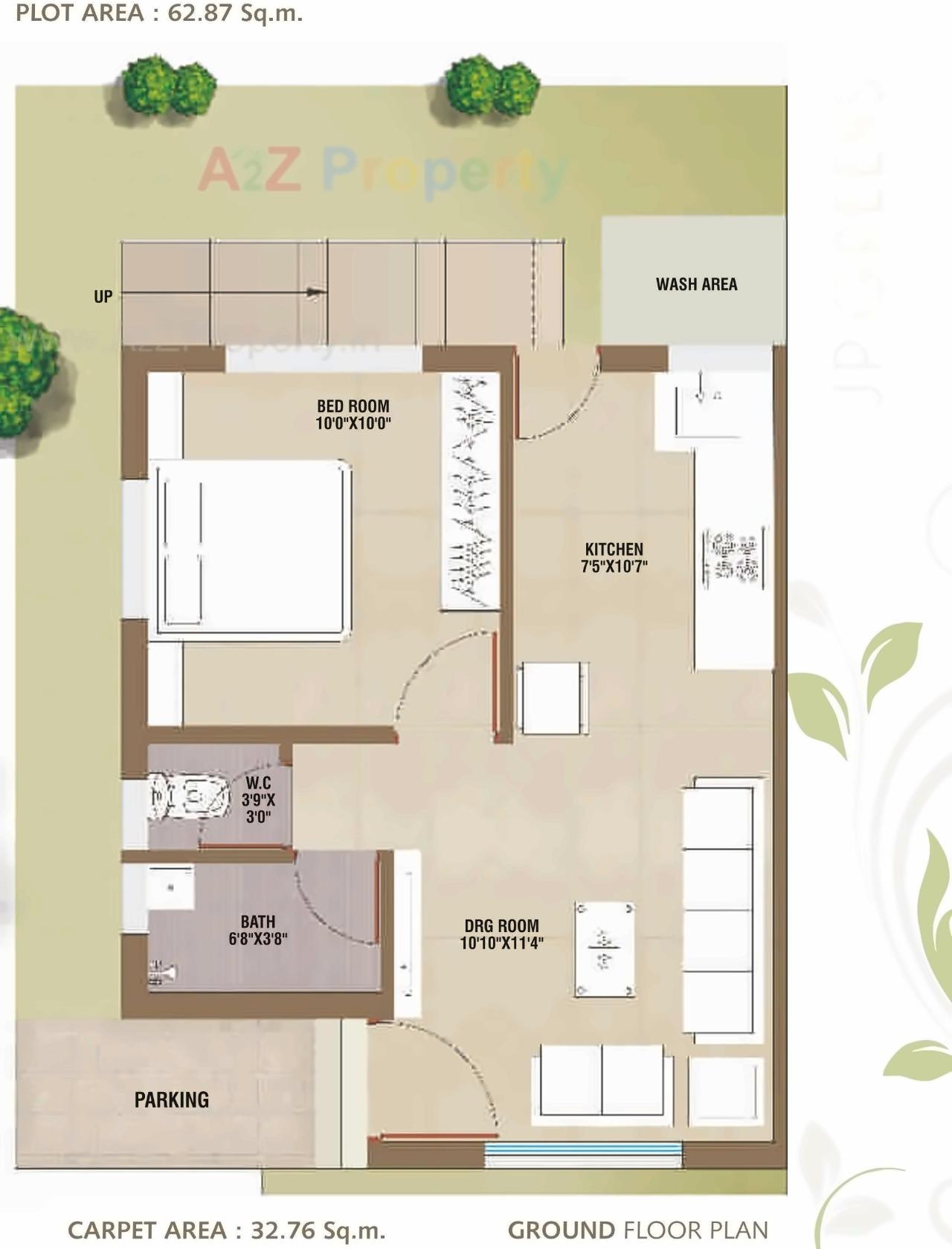 Layout of real estate project J P Greens located at Shripor-timbi, Vadodara, Gujarat