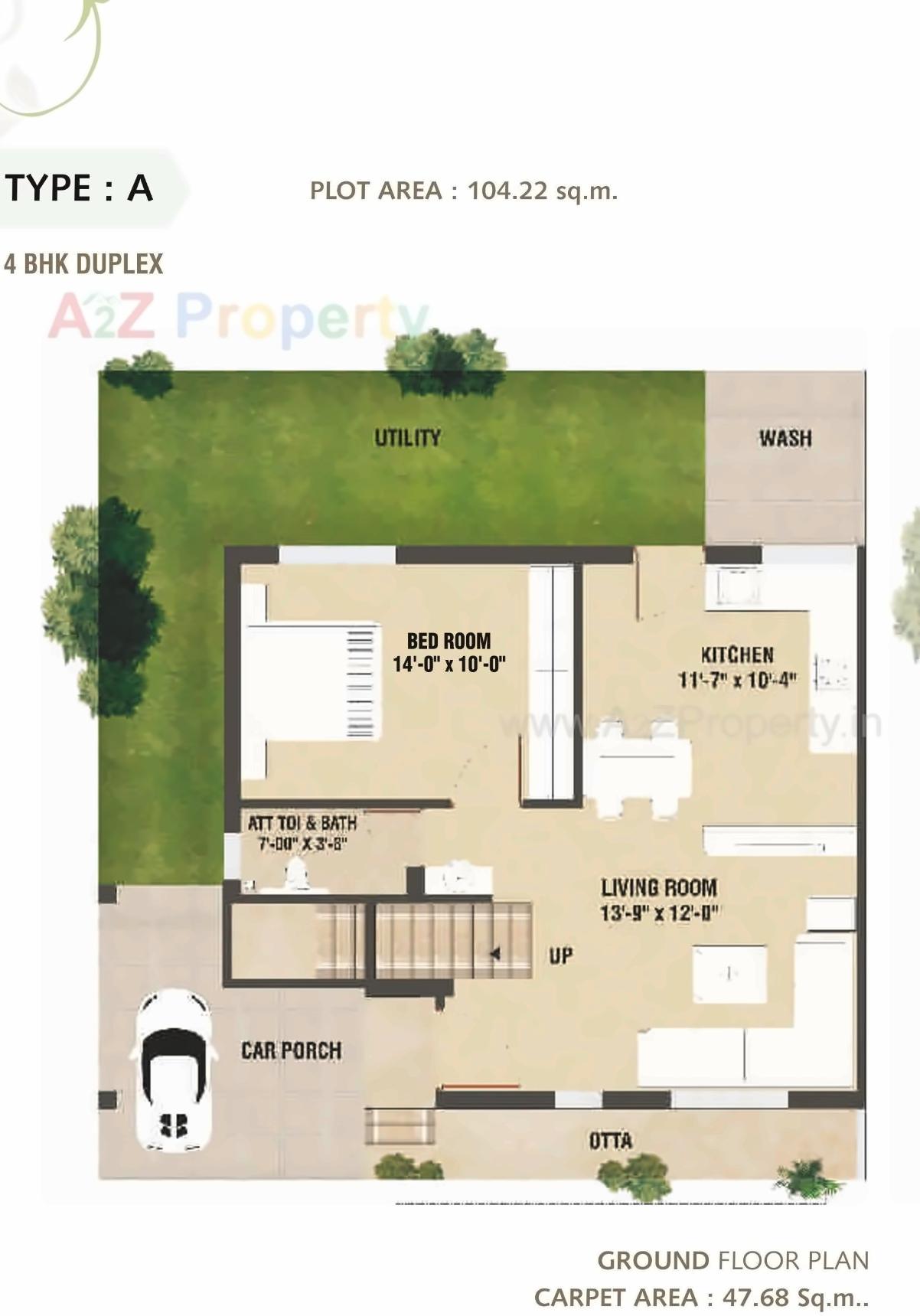 Layout of real estate project J P Greens located at Shripor-timbi, Vadodara, Gujarat