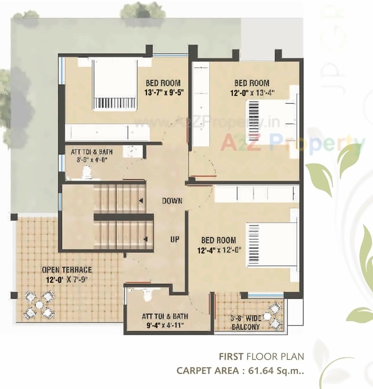 Layout of real estate project J P Greens located at Shripor-timbi, Vadodara, Gujarat