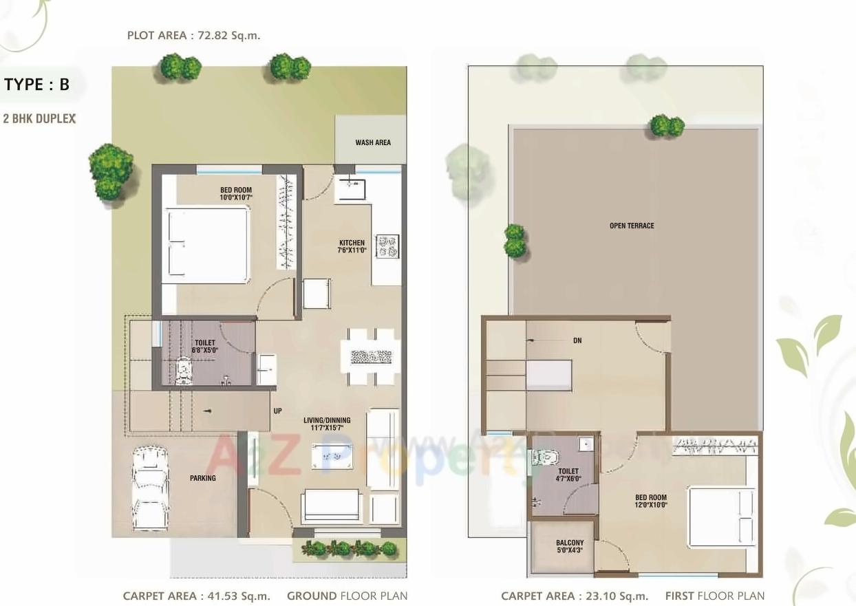 Layout of real estate project J P Greens located at Shripor-timbi, Vadodara, Gujarat