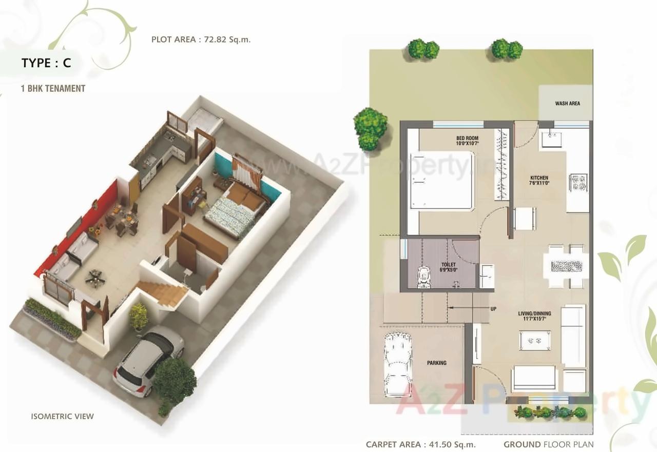 Layout of real estate project J P Greens located at Shripor-timbi, Vadodara, Gujarat
