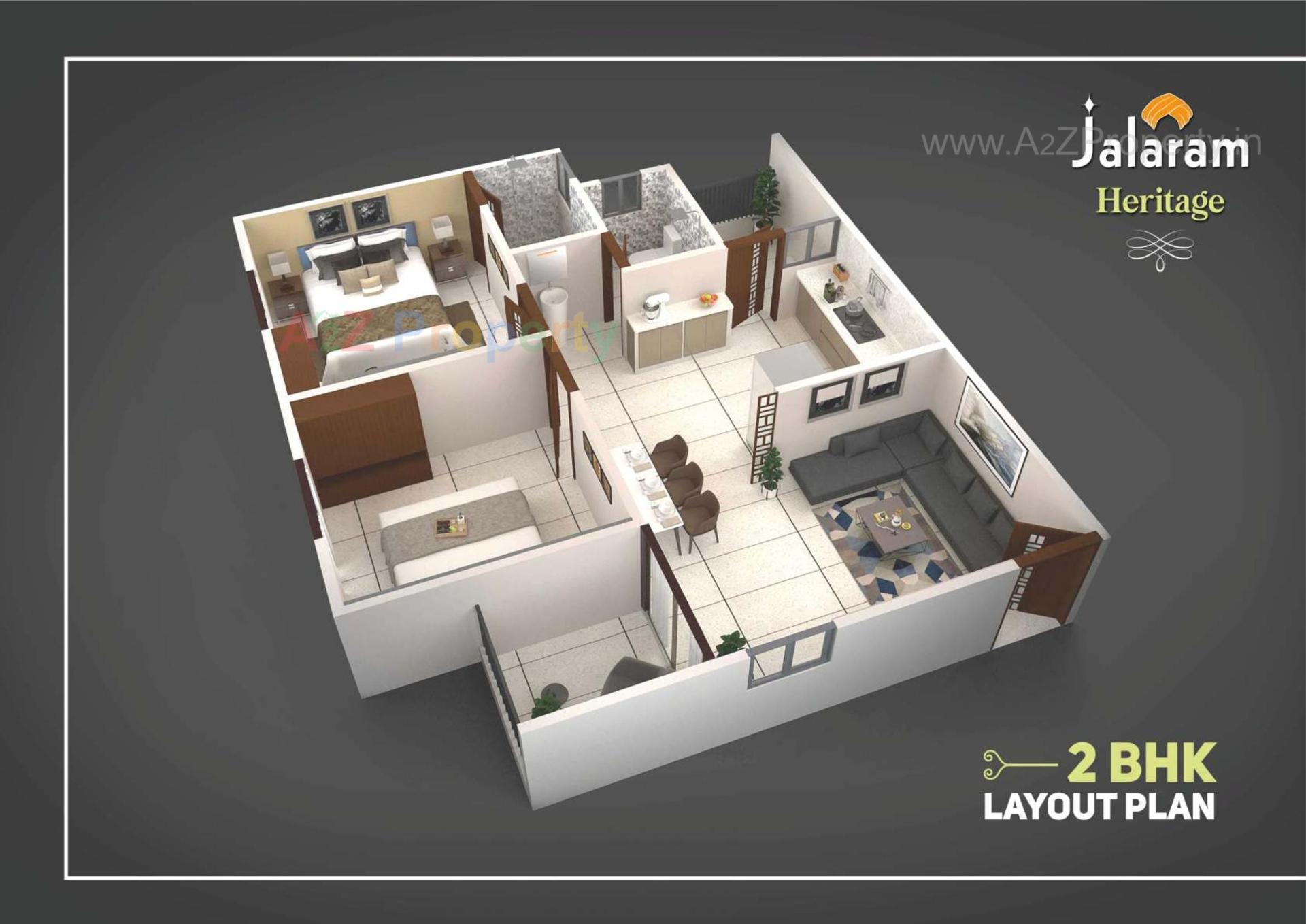 Layout of real estate project Jalaram Heritage located at Tandalja, Vadodara, Gujarat