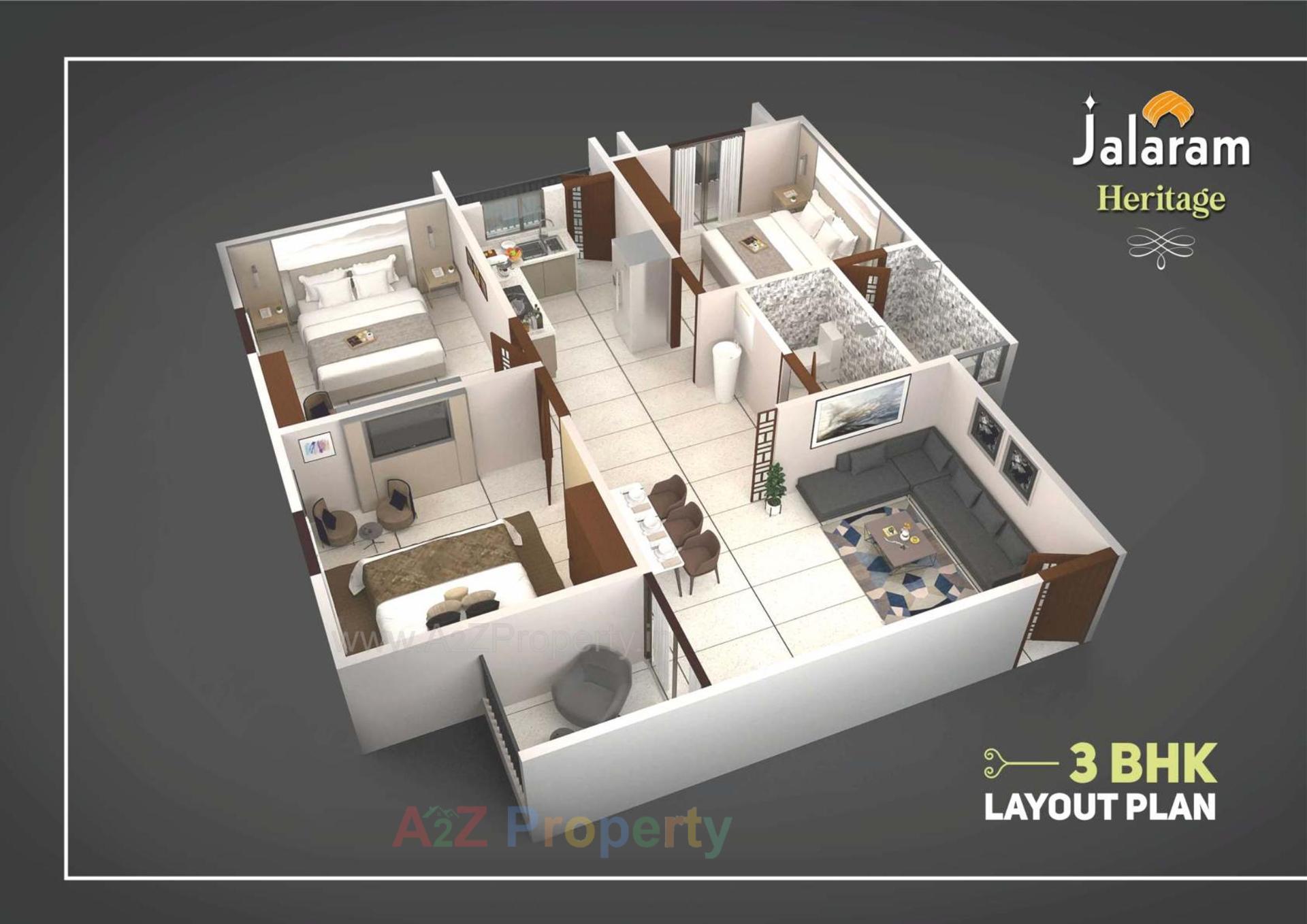 Layout of real estate project Jalaram Heritage located at Tandalja, Vadodara, Gujarat