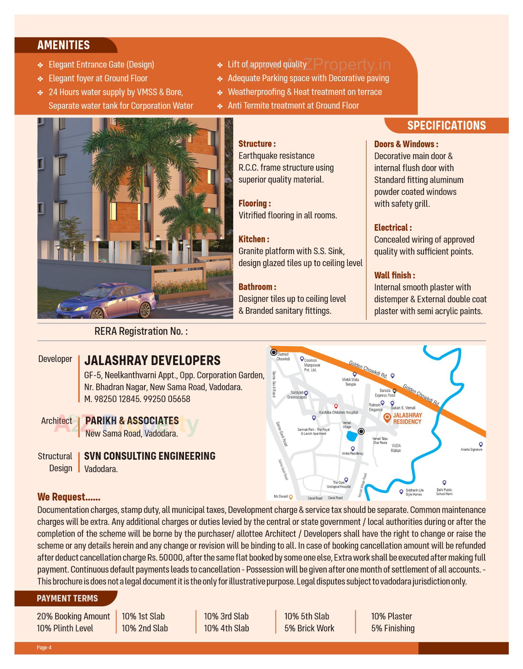 of real estate project Jalashray Residency located at Vadodara, Vadodara, Gujarat