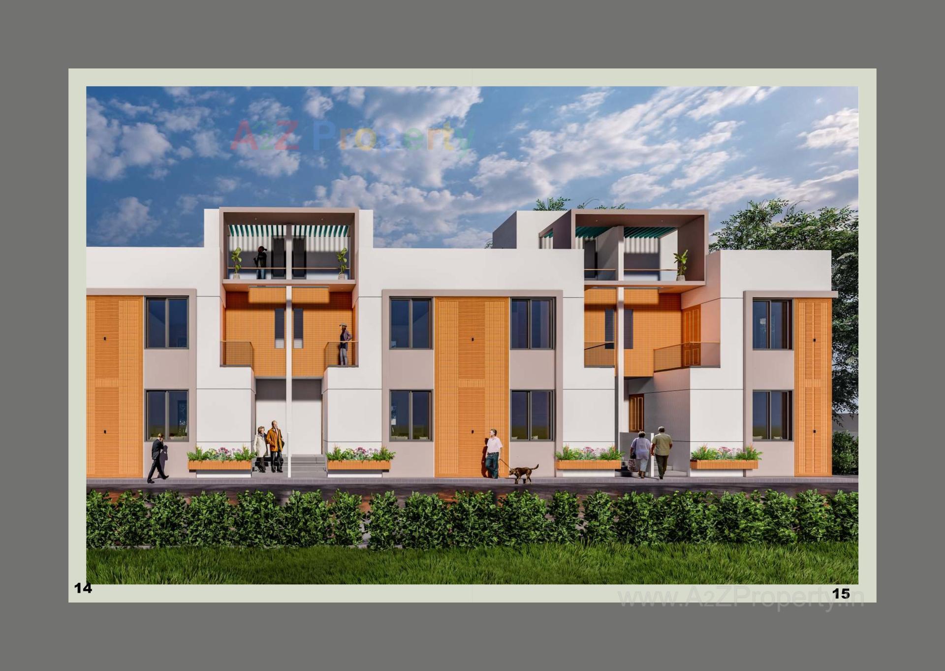 3D Elevation of real estate project Kabir Bungalows located at Padra, Vadodara, Gujarat