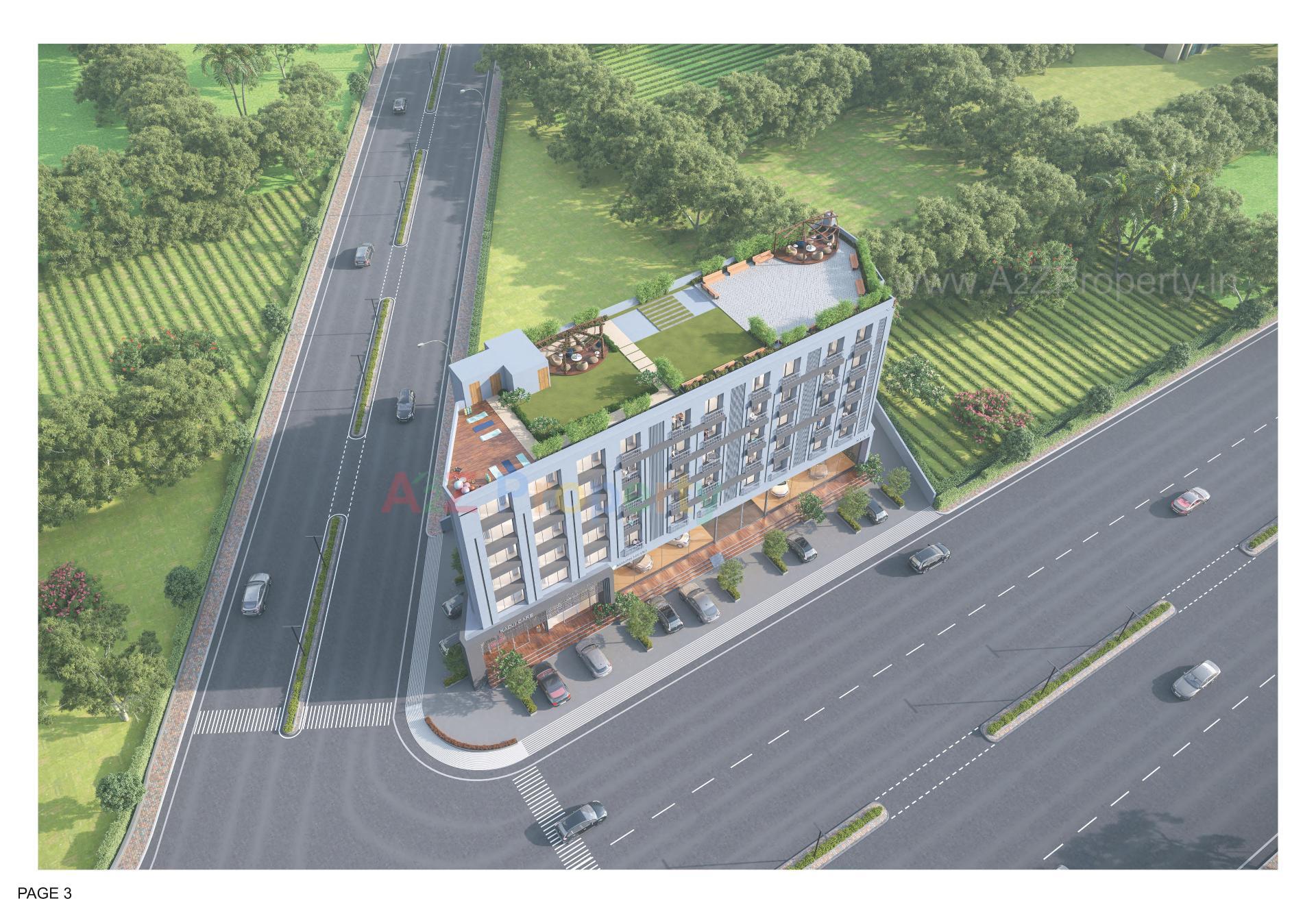 3D Elevation of real estate project Kadji House located at Kalali, Vadodara, Gujarat