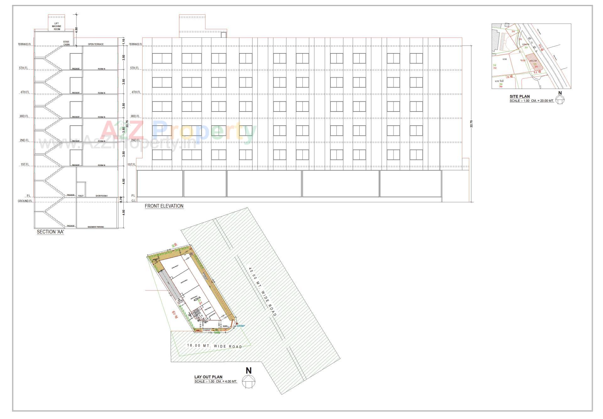 Layout of real estate project Kadji House located at Kalali, Vadodara, Gujarat