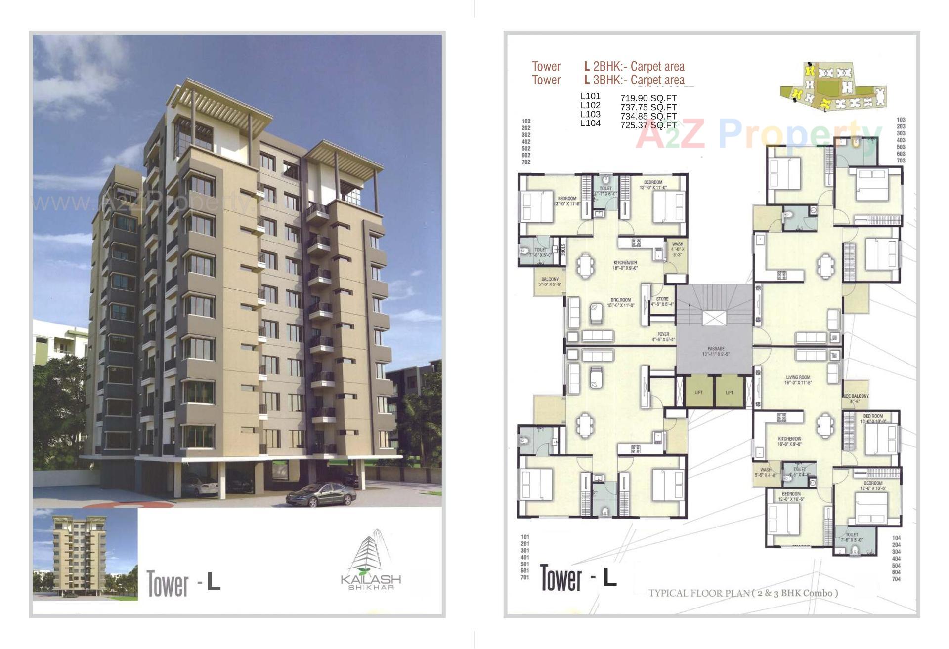 Layout of real estate project Kailash Shikhar located at Atladara, Vadodara, Gujarat